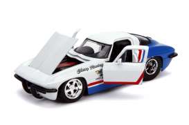 Chevrolet  - Corvette 1963 glossy white - 1:24 - Jada Toys - 31666 - jada31666 | Toms Modelautos