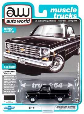 Chevrolet  - Silverado 1975 black - 1:64 - Auto World - SP030B - AWSP030B | Toms Modelautos