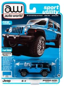 Jeep - Wrangler 2018 blue/black - 1:64 - Auto World - SP033A - AWSP033A | Toms Modelautos Jeep - Wrangler 2018 blue/black - 1:64 - Auto World - SP033A - AWSP033A | Toms Modelautos