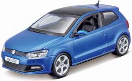 Volkswagen - Polo GTi 2014 blue - 1:24 - Bburago - 21059b - bura21059b | Toms Modelautos Volkswagen - Polo GTi 2014 blue - 1:24 - Bburago - 21059b - bura21059b | Toms Modelautos