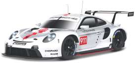Porsche  - 911 white/grey/red - 1:24 - Bburago - 28013 - bura28013 | Toms Modelautos