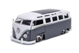 Volkswagen - bus 1962 grey/white - 1:24 - Jada Toys - 99024 - jada99024 | Toms Modelautos Volkswagen - bus 1962 grey/white - 1:24 - Jada Toys - 99024 - jada99024 | Toms Modelautos