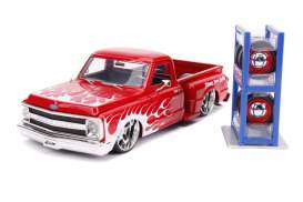Chevrolet - C10 Stepside 1969 red/flames - 1:24 - Jada Toys - 31397 - jada31397 | Toms Modelautos Chevrolet - C10 Stepside 1969 red/flames - 1:24 - Jada Toys - 31397 - jada31397 | Toms Modelautos