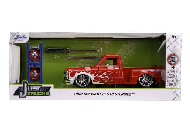 Chevrolet C10 Stepside 1969 Red Flames 1 24 Jada Toys Jada Tom S Modelauto S Chevrolet C10 Stepside 1969 Red Flames 1 24 Jada Toys Jada Tom S Modelauto S