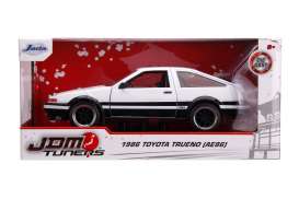 Toyota - Trueno AE86 1986 white/black - 1:24 - Jada Toys - 31602 - jada31602 | Toms Modelautos Toyota - Trueno AE86 1986 white/black - 1:24 - Jada Toys - 31602 - jada31602 | Toms Modelautos