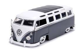 Volkswagen  - bus 1962 dark grey/white - 1:24 - Jada Toys - 99057 - jada99057 | Toms Modelautos