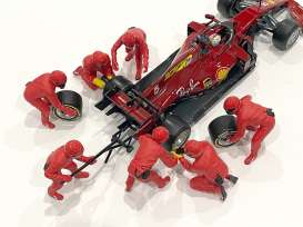 Figures diorama - Team Red #2 2020 red - 1:18 - American Diorama - 76553 - AD76553 | Toms Modelautos