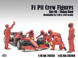 Figures diorama - Team Red #3 2020 red - 1:18 - American Diorama - 76556 - AD76556 | Toms Modelautos