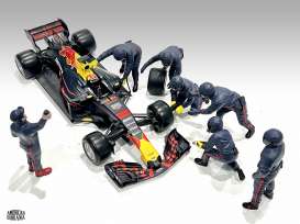 Figures diorama - Team Blue #3 2020 blue-purple - 1:18 - American Diorama - 76558 - AD76558 | Toms Modelautos