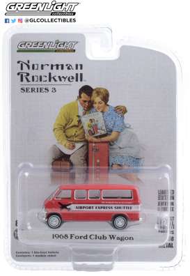 Ford  - Club Wagon 1968 red - 1:64 - GreenLight - 54040D - gl54040D | Toms Modelautos
