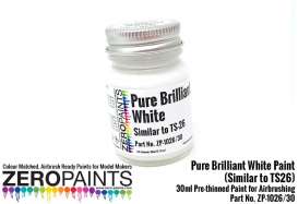 Zero Paints Paint - pure brilliant white - Zero Paints - ZP1026-30 | Toms Modelautos