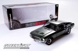 Ford  - Mustang GT fastback *Bullitt* 1968 highland green - 1:18 - GreenLight - 12822 - gl12822 | Toms Modelautos