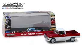 Ford  - F-series Truck 1979 bright red and white - 1:43 - GreenLight - 86318 - gl86318 | Toms Modelautos