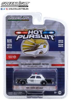 Dodge  - Diplomat 1985 black/white - 1:64 - GreenLight - 42950C - gl42950C | Toms Modelautos