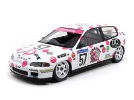 Honda - Civic EG6 1992 white/pink - 1:18 - Tarmac - T18-001-NPH - Tarmac001-NPH | Toms Modelautos Honda - Civic EG6 1992 white/pink - 1:18 - Tarmac - T18-001-NPH - Tarmac001-NPH | Toms Modelautos