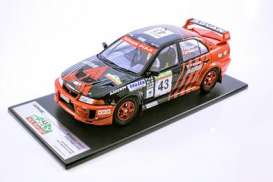 Mitsubishi  - Lancer Evo V #43 2016 red/white - 1:18 - Tarmac - T03-AD - TarmacAD | Toms Modelautos