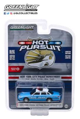 Ford  - Crown Victoria 1993 blue/white - 1:64 - GreenLight - 42900D - gl42900D | Toms Modelautos