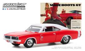 Dodge  - Charger 1969 red/white - 1:64 - GreenLight - 30196 - gl30196 | Toms Modelautos