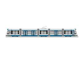 Tramcars  - Siemens Combino blue/white - 1:87 - Rietze - R01047 - RZ01047 | Toms Modelautos