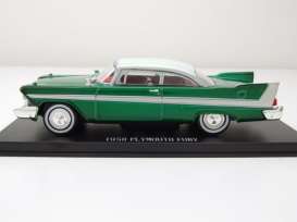 Plymouth  - Fury *Christine* 1958 green/white - 1:43 - GreenLight - 86529 - gl86529GM | Toms Modelautos