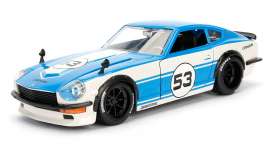 Datsun  - 240Z 1972 blue/white - 1:24 - Jada Toys - 99099 - jada99099b | Toms Modelautos