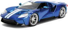 Ford  - GT 2017 blue - 1:24 - Jada Toys - 99390 - jada99390b | Toms Modelautos