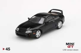 Toyota  - Supra black - 1:64 - Mini GT - mgt00045L - MGT00045lhd | Toms Modelautos