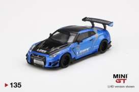 Nissan  - GT-R R35 blue - 1:64 - Mini GT - 00135-r - MGT00135rhd | Toms Modelautos