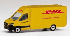 Mercedes Benz  - Sprinter yellow/red - 1:87 - Herpa - H095297 - herpa095297 | Toms Modelautos