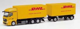 Mercedes Benz  - Actros yellow/red - 1:87 - Herpa - H311809 - herpa311809 | Toms Modelautos