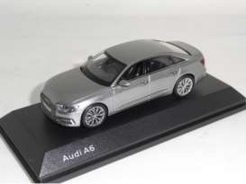 Audi  - A6 2018 grey - 1:43 - Audi - 5011806131 - audi06131A6gy | Toms Modelautos