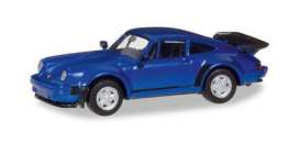 Porsche  - 911 Turbo blue - 1:87 - Herpa - H030601-002 - herpa030601-002 | Toms Modelautos
