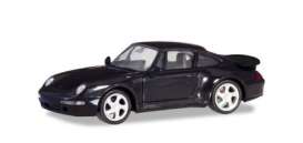 Porsche  - 911 Turbo black - 1:87 - Herpa - H021890-002 - herpa021890-002 | Toms Modelautos
