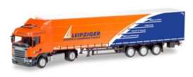 Mercedes Benz  - Actros orange/blue - 1:87 - Herpa - H307444 - herpa307444 | Toms Modelautos