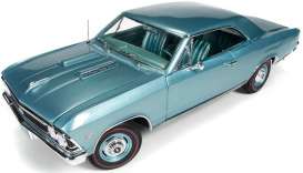 Chevrolet  - 1969 turquoise - 1:18 - Auto World - AMM1066 | Toms Modelautos