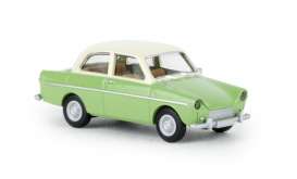 Daf  - 600 1960 green/beige - 1:87 - Brekina - 27718 - Brek27718 | Toms Modelautos