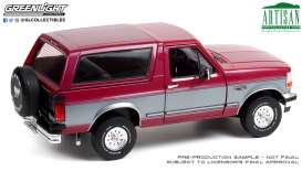 Ford  - Bronco 1996 burgundy/silver - 1:18 - GreenLight - 19095 - gl19095 | Toms Modelautos