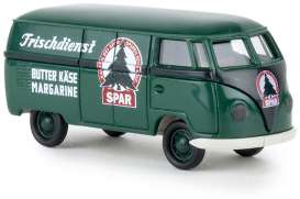 Volkswagen  - T1a green - 1:87 - Brekina - BRE32058 - brek32058 | Toms Modelautos