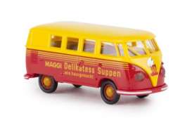 Volkswagen  - T1b red/yellow - 1:87 - Brekina - BRE31598 - brek31598 | Toms Modelautos