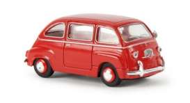 Fiat  - Multipla red - 1:87 - Brekina - BRE22469 - Brek22469 | Toms Modelautos