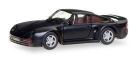 Porsche  - 959 black - 1:87 - Herpa - H028684 - herpa028684 | Toms Modelautos
