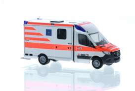 Mercedes Benz  - Sprinter red/white - 1:87 - Rietze - R76210 - RZ76210 | Toms Modelautos