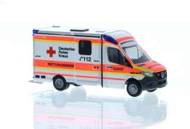 Mercedes Benz  - Sprinter red/white - 1:87 - Rietze - R76219 - RZ76219 | Toms Modelautos