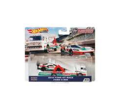 Ford - GT Race & Ford C-800 Truck 2016 white/red/green - 1:64 - Hotwheels - GJT40 - hwmvGJT40 | Toms Modelautos Ford - GT Race & Ford C-800 Truck 2016 white/red/green - 1:64 - Hotwheels - GJT40 - hwmvGJT40 | Toms Modelautos