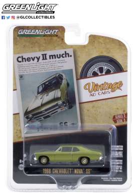 Chevrolet  - Nova 1968 green - 1:64 - GreenLight - 39050A - gl39050A | Toms Modelautos