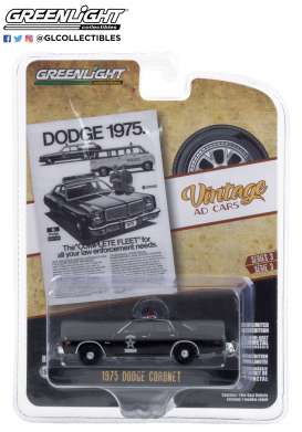 Dodge  - Coronet 1975 black - 1:64 - GreenLight - 39050D - gl39050D | Toms Modelautos
