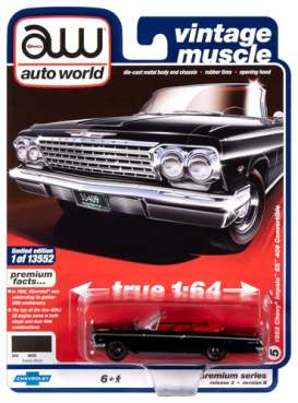 Chevrolet  - Impala 1962 black - 1:64 - Auto World - SP045B - AWSP045B | Toms Modelautos