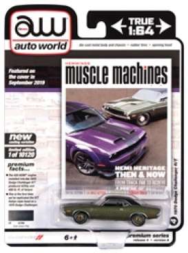 Dodge  - Challenger 1970 green/black - 1:64 - Auto World - SP050A - AWSP050A | Toms Modelautos