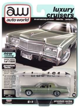 Cadillac  - Eldorado 1975 green - 1:64 - Auto World - SP058A - AWSP058A | Toms Modelautos