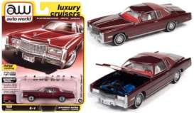 Cadillac  - Eldorado 1975 cerise/maroon - 1:64 - Auto World - SP058B - AWSP058B | Toms Modelautos